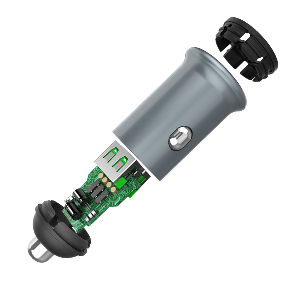 Cargador de Coche ColorWay, 36W, 3A, 2 x USB-A, Gris
