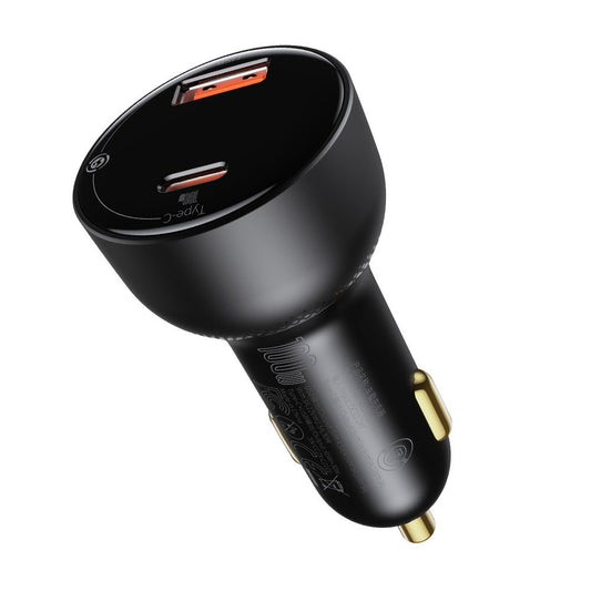 Cargador de Coche con Cable USB-C Baseus Superme, 100W, 5A, 1 x USB-A - 1 x USB-C, Negro TZCCZX-01