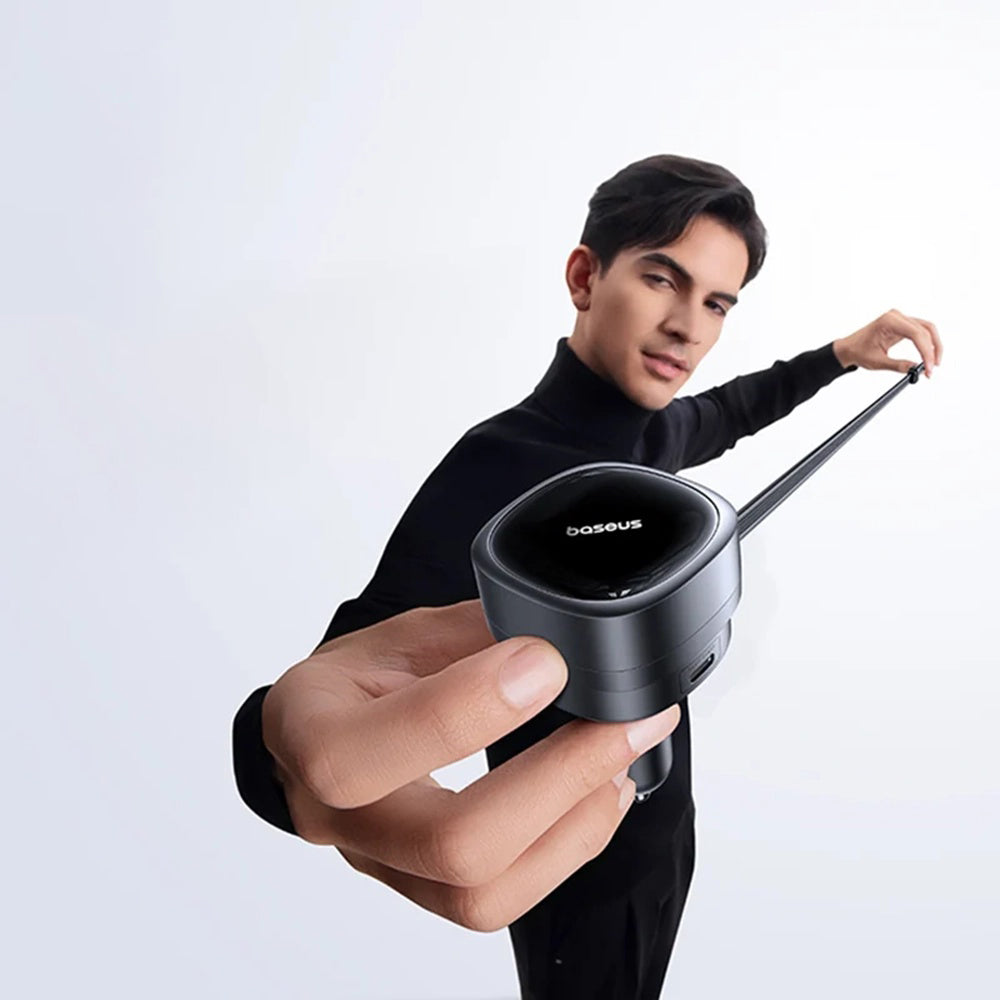 Car Charger with USB-C Cable Baseus PrimeTrip VR1, 60W, 3A, 1 x USB-A - 1 x USB-C, Black C00069001121-00