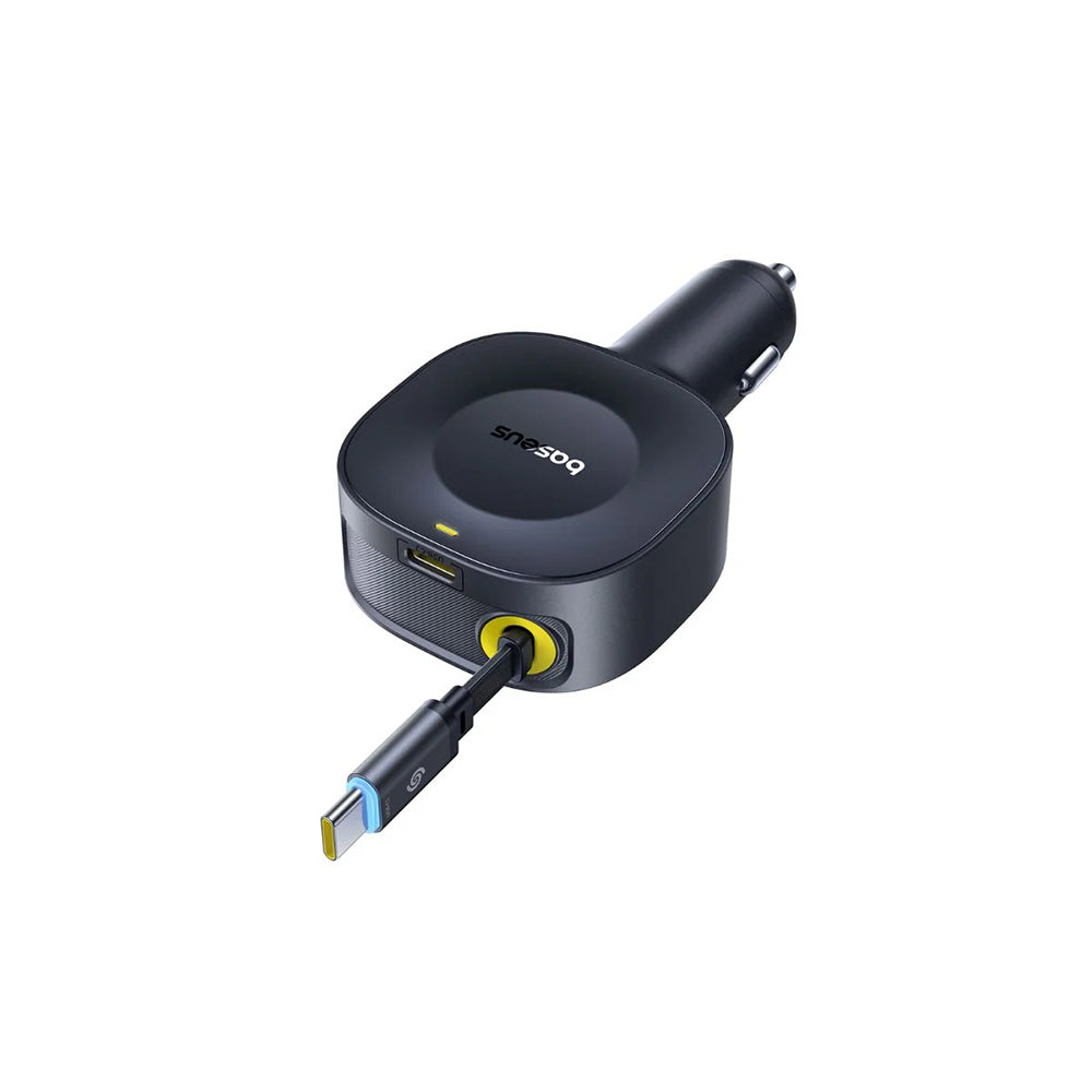 Cargador de coche con cable USB-C Baseus PrimeTrip VR2, 30W, 3A, 1 x USB-C, Negro C0206400