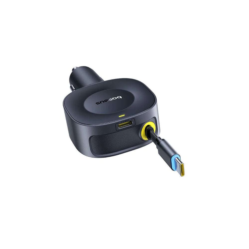 Cargador de coche con cable USB-C Baseus PrimeTrip VR2, 30W, 3A, 1 x USB-C, Negro C0206400