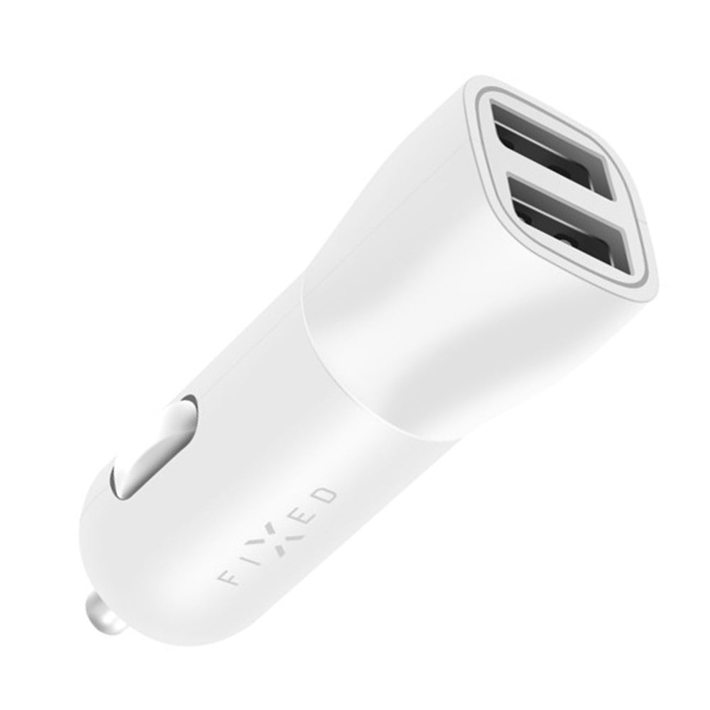 Cargador de Coche Fixed, 15.5W, 3A, 2 x USB-A, Blanco