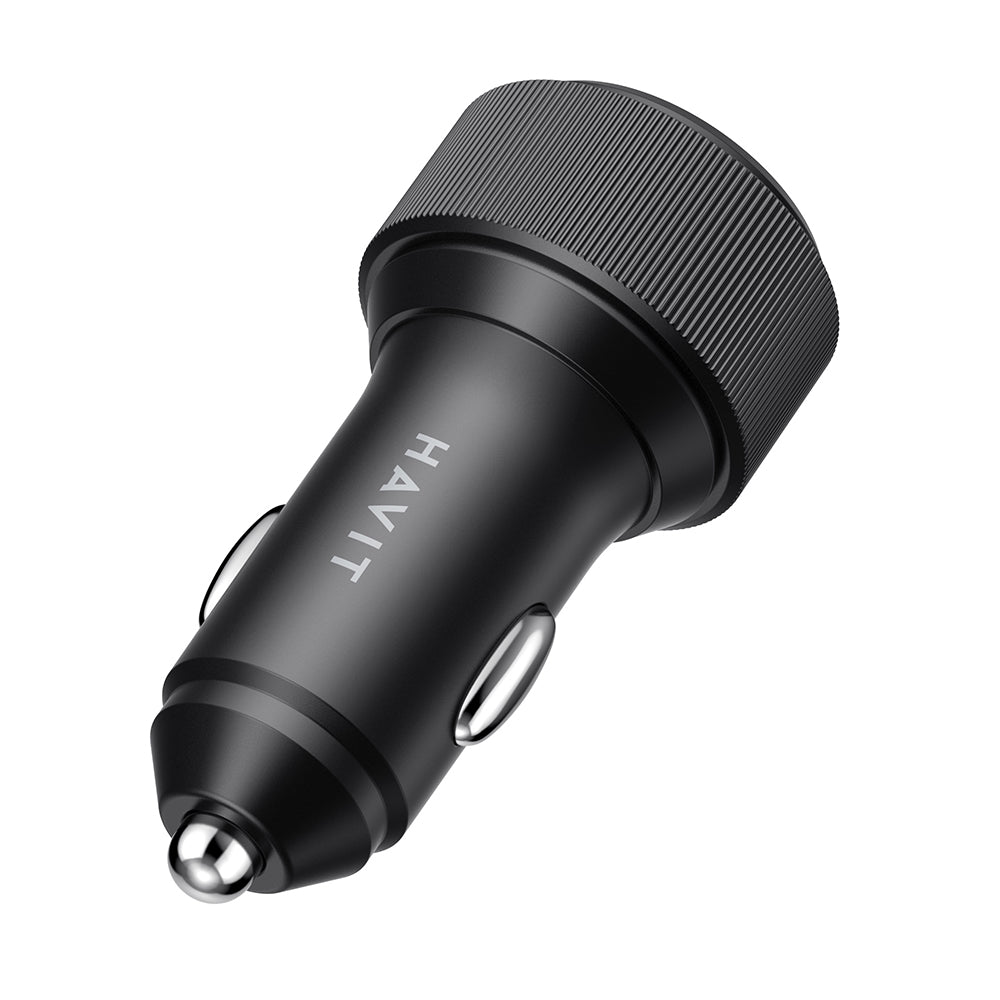 Cargador de Coche HAVIT CC2014, 30W, 3A, 2 x USB-C, Negro