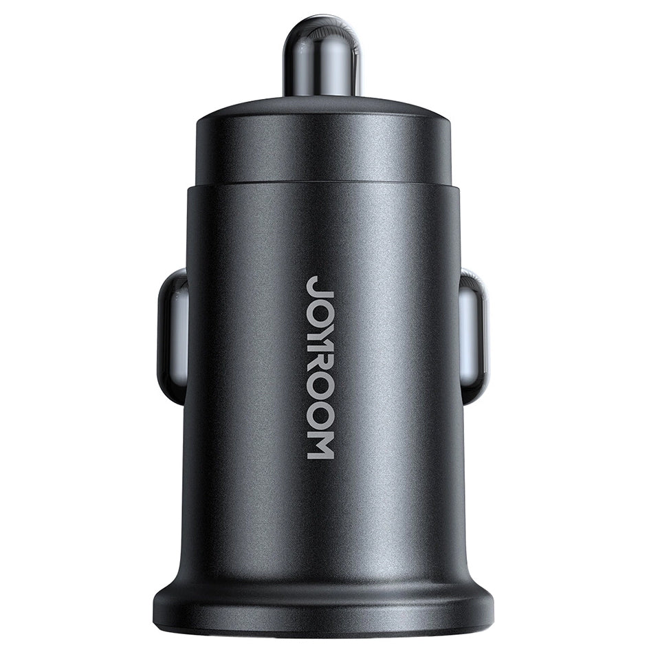 Cargador de Coche Joyroom JR-CCN16 Mini, 12W, 2.4A, 1 x USB-A - 1 x USB-C, Negro