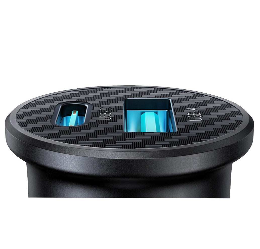 Cargador de Coche Joyroom JR-CCN16 Mini, 12W, 2.4A, 1 x USB-A - 1 x USB-C, Negro