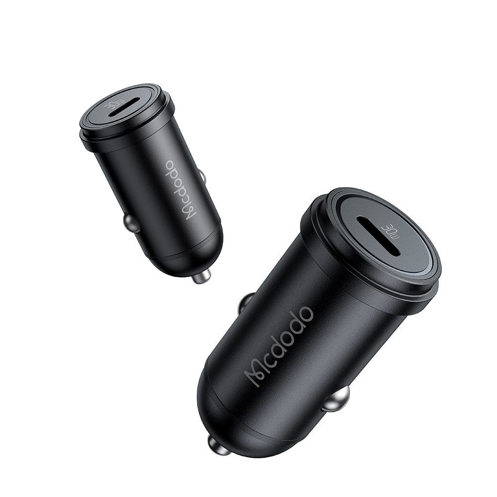 Cargador de coche McDodo CC-7491 Obsidian, 30W, 3A, 1 x USB-C, Negro