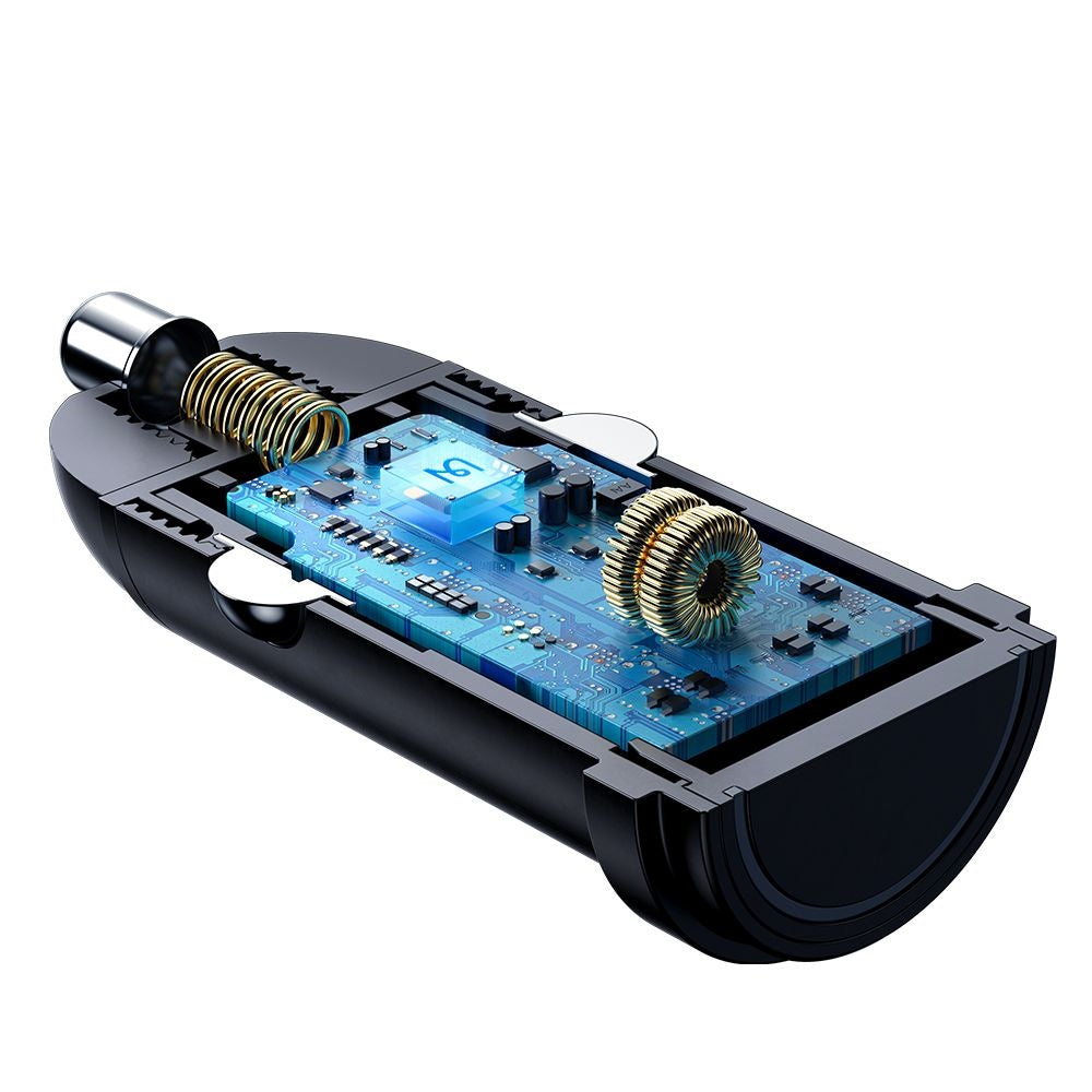 Cargador de coche McDodo CC-7491 Obsidian, 30W, 3A, 1 x USB-C, Negro