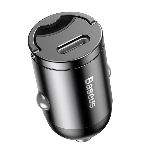 Cargador de coche Baseus Star Mini, 30W, 5A, 1 x USB-C, Gris VCHX-B0G