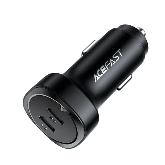 Cargador de Coche Acefast B2, 72W, 3A, 2 x USB-C, Negro