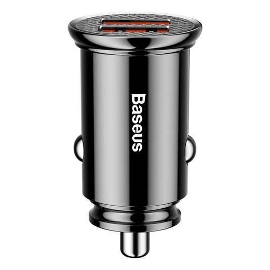 Cargador de coche Baseus, 30W, 5A, 2 x USB-A, Negro CCALL-YD01