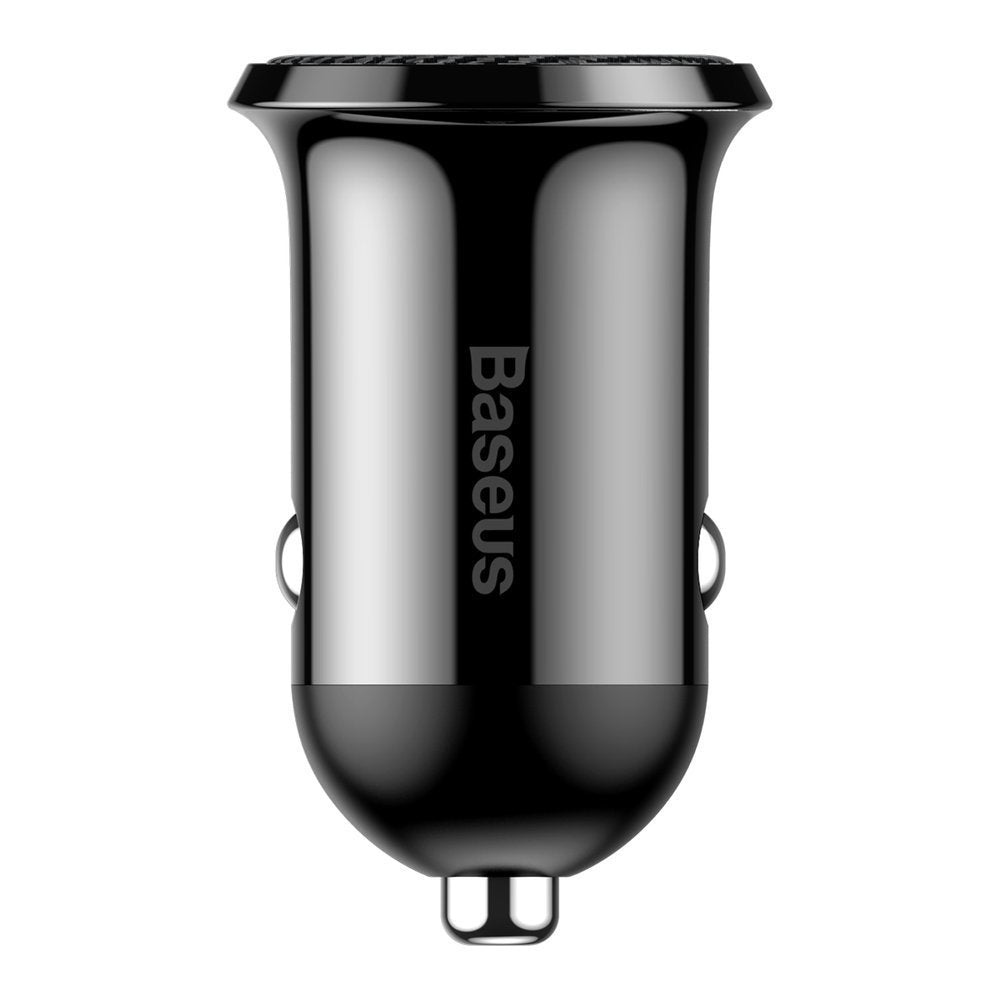 Car Charger Baseus Grain Pro, 24W, 2.4A, 2 x USB-A, Black CCALLP-01
