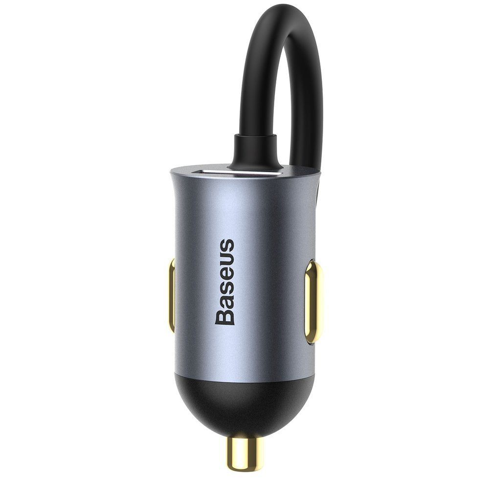 Cargador de coche Baseus Share Together, 120W, 3A, 3 x USB-A - 1 x USB-C, Gris CCBT-B0G