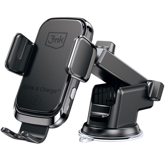 Cargador de coche inalámbrico 3MK Drive&Charge, 15 W, 1,67 A, negro