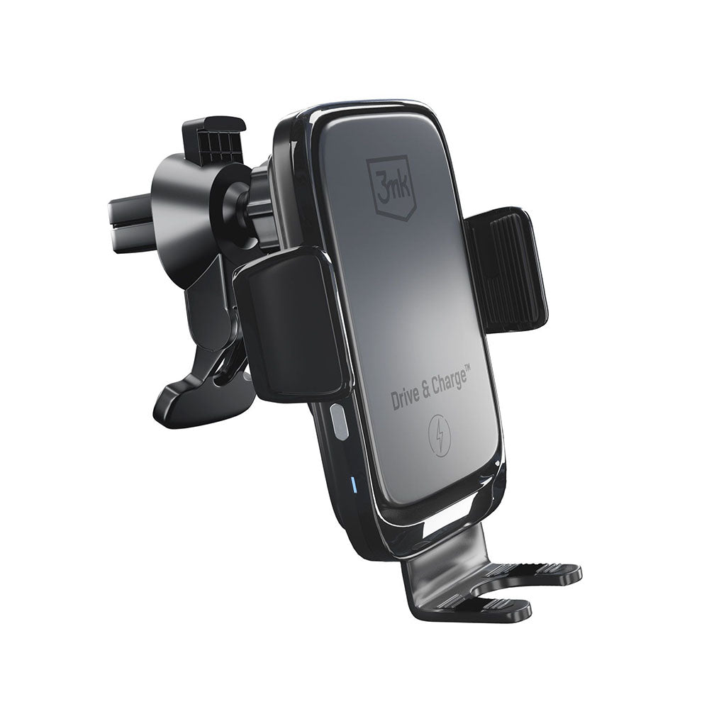 Cargador de Coche Inalámbrico 3MK Drive&Charge, 15W, 1.67A, Negro