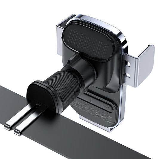 Cargador de Coche Inalámbrico Acefast D39 con Panel Solar, 15W, 1.67A, Negro