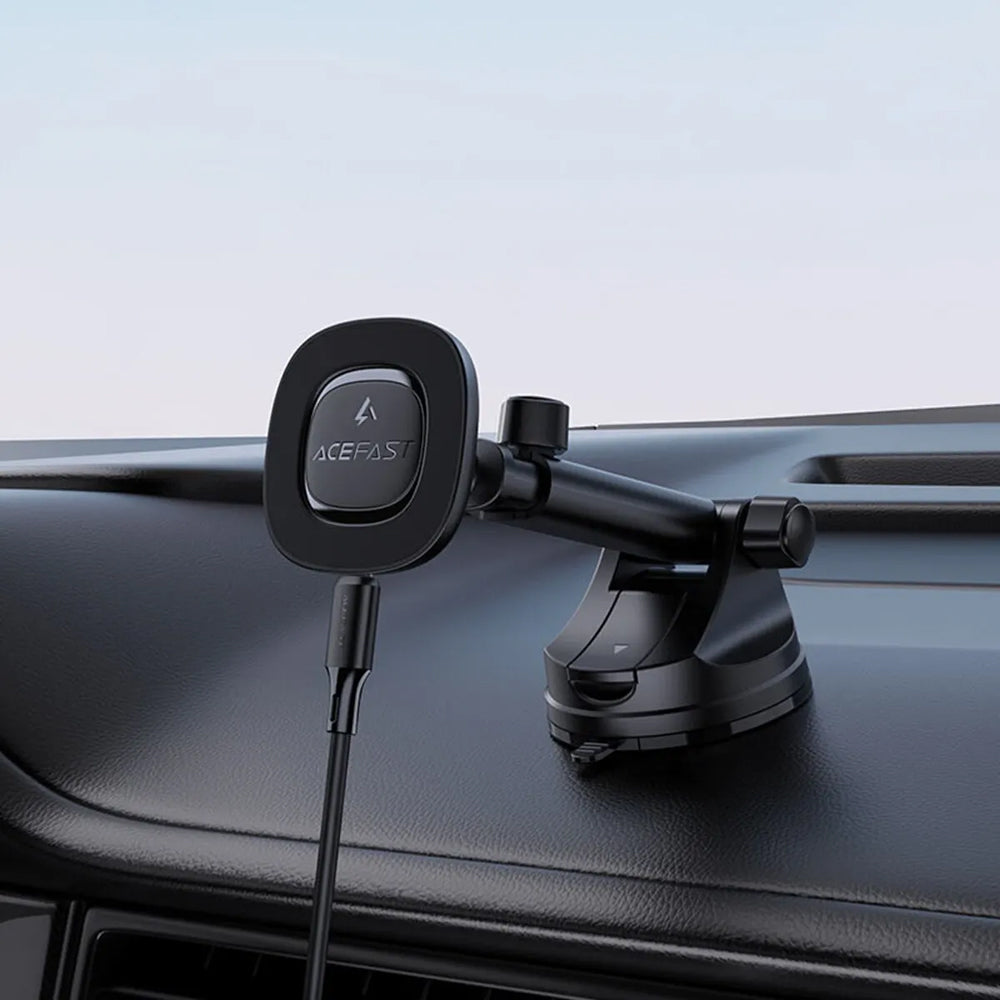 Cargador de Coche Inalámbrico Acefast D47, 15W, 1.67A, Negro