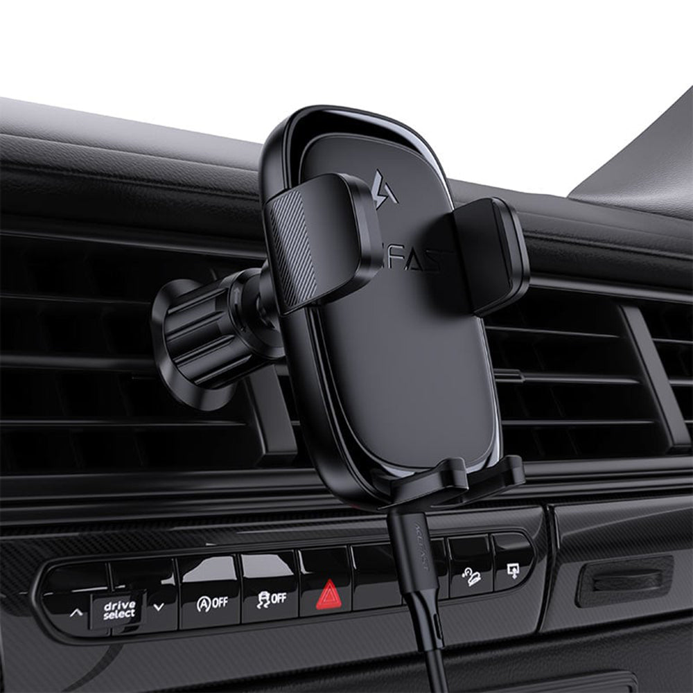 Cargador de Coche Inalámbrico Acefast D48, 15W, 1.67A, Negro