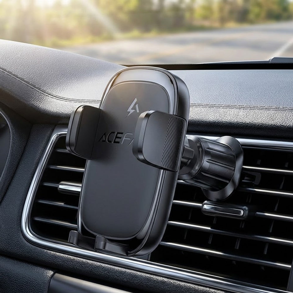 Cargador de Coche Inalámbrico Acefast D48, 15W, 1.67A, Negro