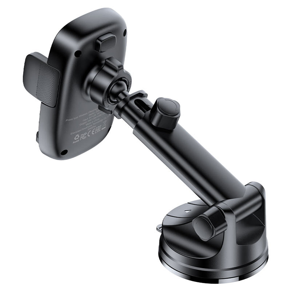 Cargador de Coche Inalámbrico Acefast D49, 15W, 1.67A, Negro