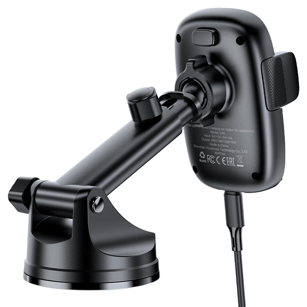 Cargador de Coche Inalámbrico Acefast D49, 15W, 1.67A, Negro