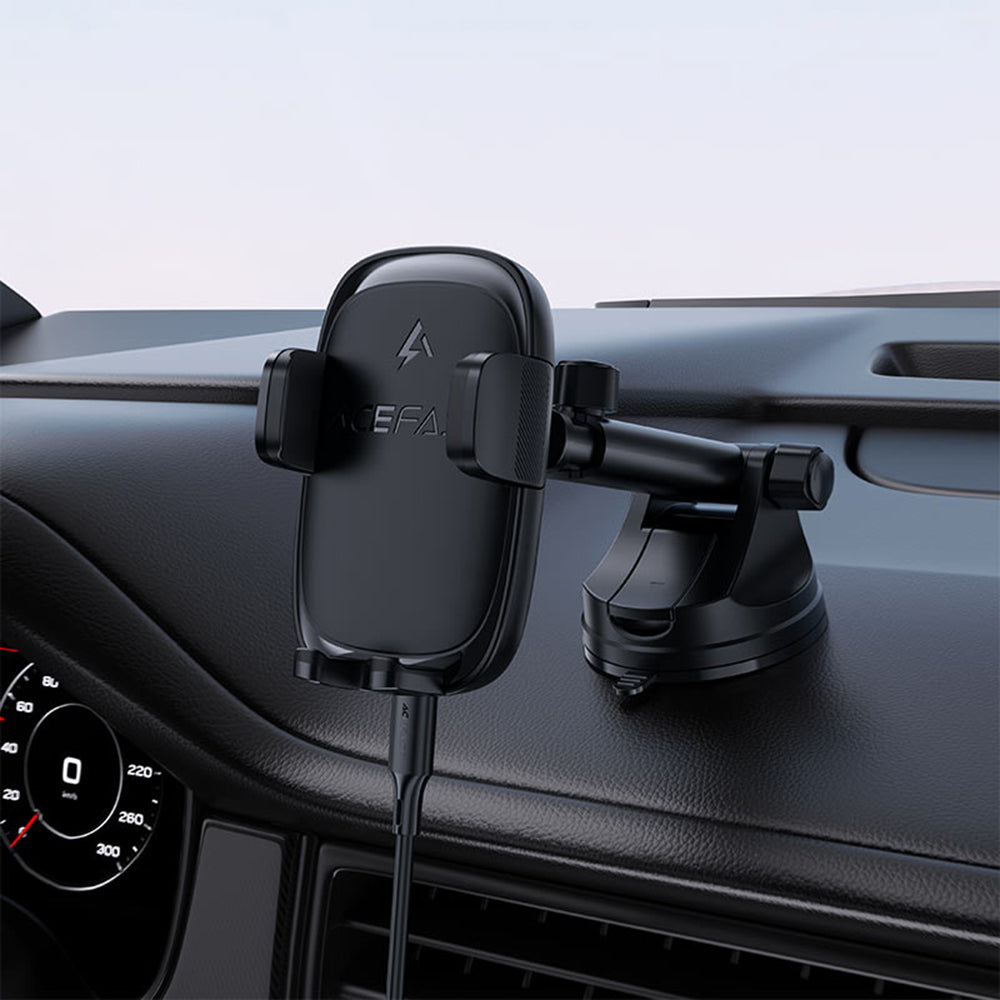 Cargador de Coche Inalámbrico Acefast D49, 15W, 1.67A, Negro