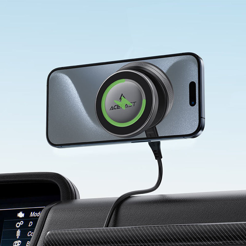 Cargador de Coche Inalámbrico Acefast E29, 15W, 1.67A, Gris