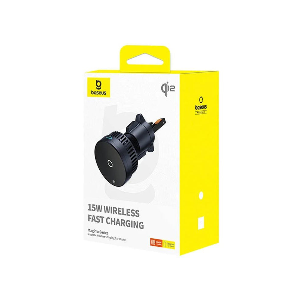 Cargador de Coche Inalámbrico Baseus MagPro, 15W, 1.67A, Negro C40164100121-01