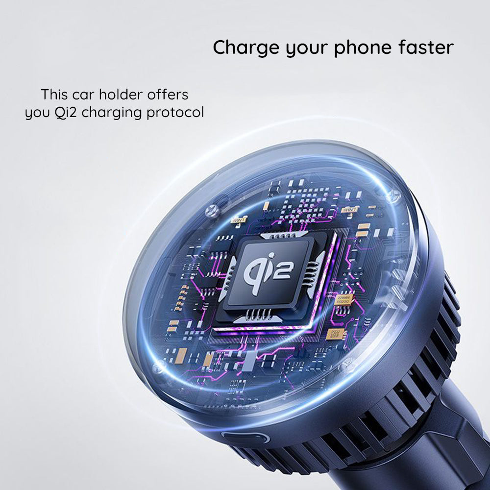 Cargador de Coche Inalámbrico Baseus MagPro, 15W, 1.67A, Negro C40164100121-01