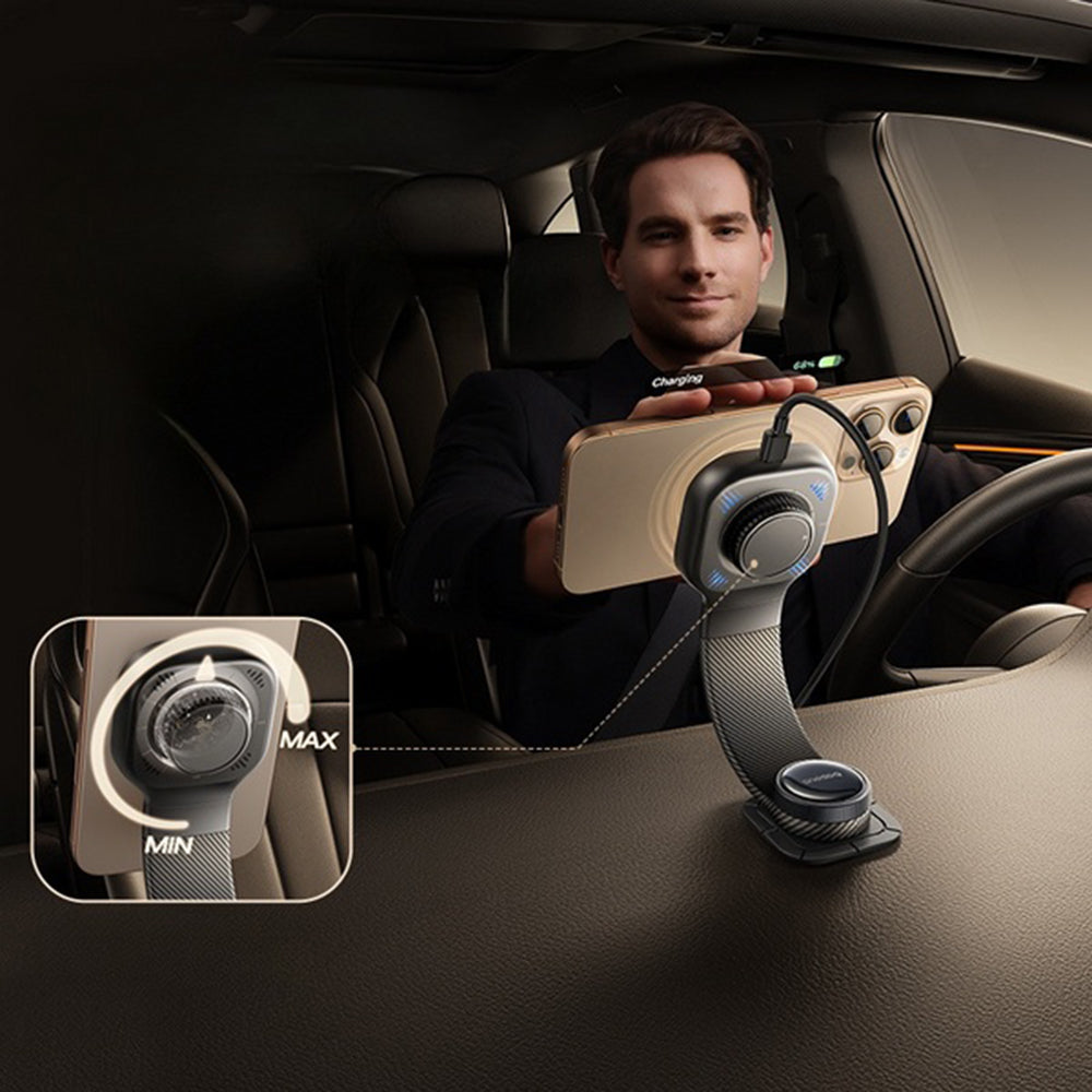 Cargador de Coche Inalámbrico Baseus PrimeTrip C03 Pro, 15W, 1.67A, Negro C0013701