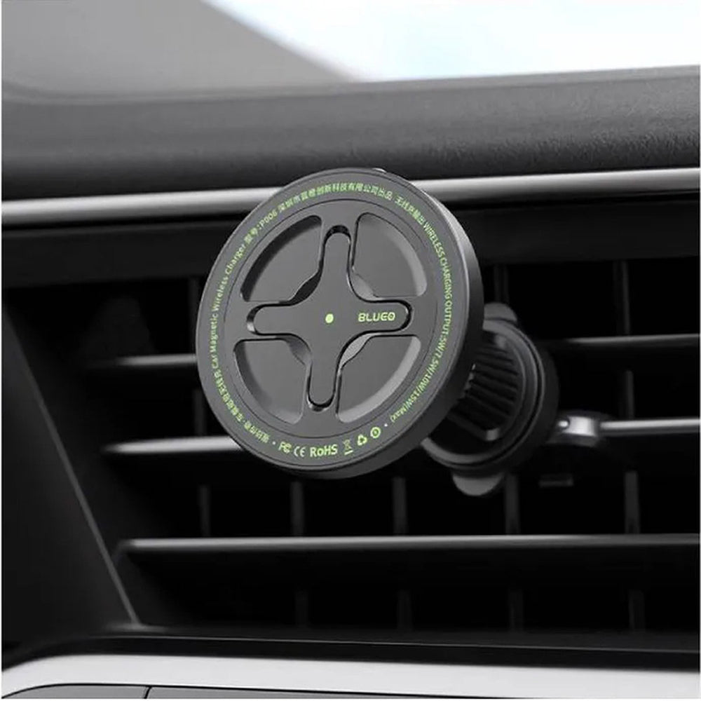 Cargador de Coche Inalámbrico Blueo Ape Legend, 15W, 1.67A, Negro