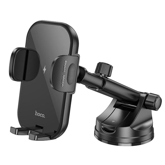 Cargador inalámbrico para coche HOCO HW5, 15 W, 1,67 A, negro