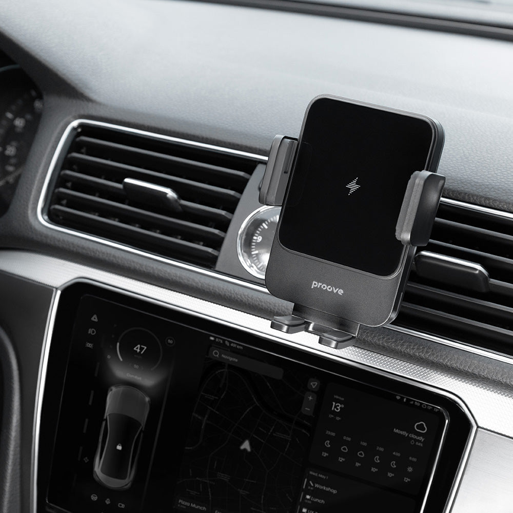Cargador de Coche Inalámbrico Proove Sonic, 15W, 1.67A, Gris WHSN15002001