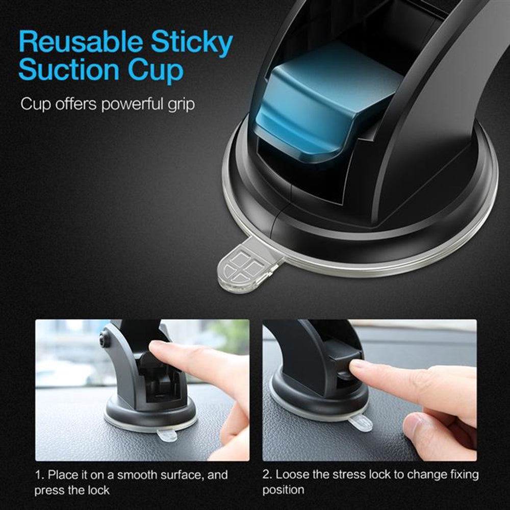 Cargador de Coche Inalámbrico Techsuit CAPD032 Premium, 10W, 1.1A, Negro