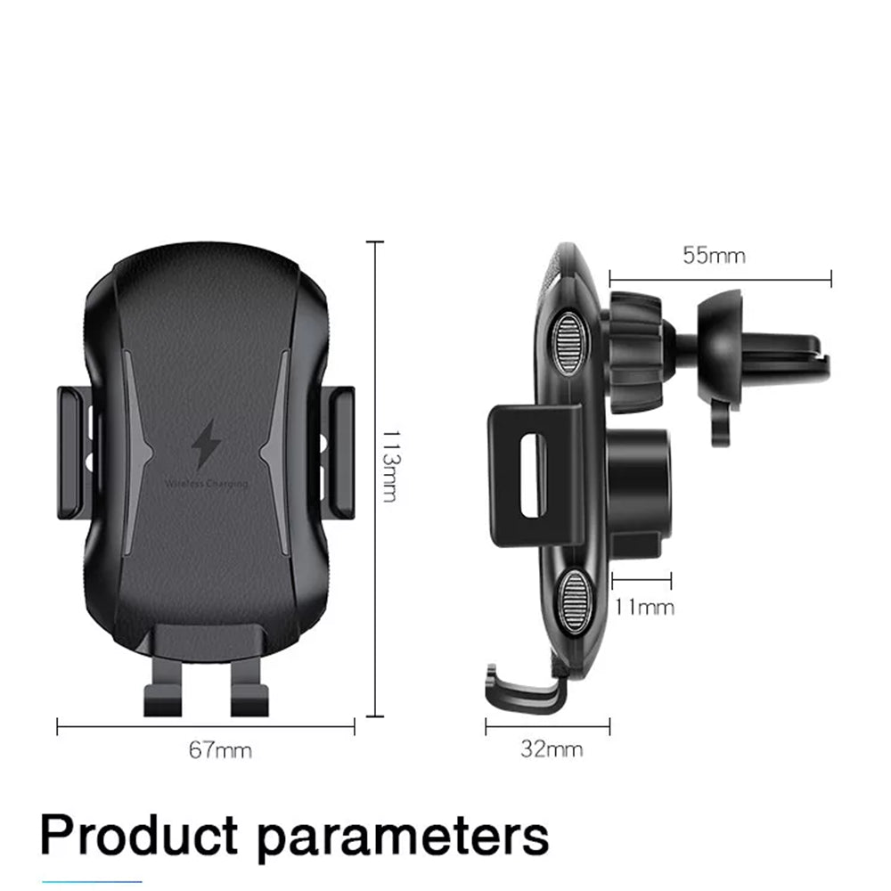 Cargador de Coche Inalámbrico Techsuit CAPD032 Premium, 10W, 1.1A, Negro