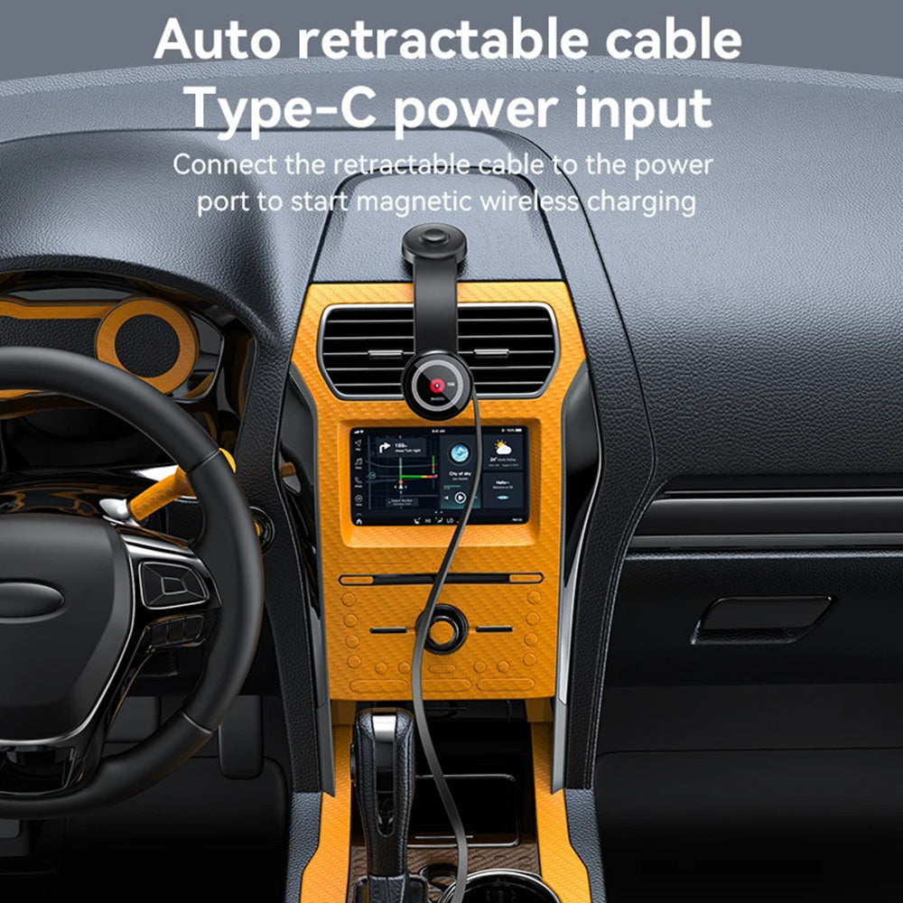 Cargador de Coche Inalámbrico Yesido C314, 15W, 1.67A, Negro