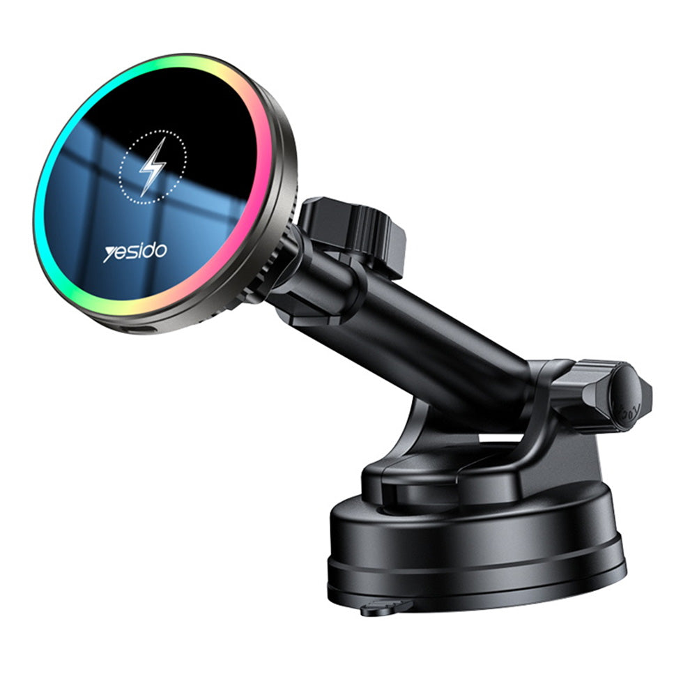 Cargador de Coche Inalámbrico Yesido C315, 15W, 1.67A, Negro
