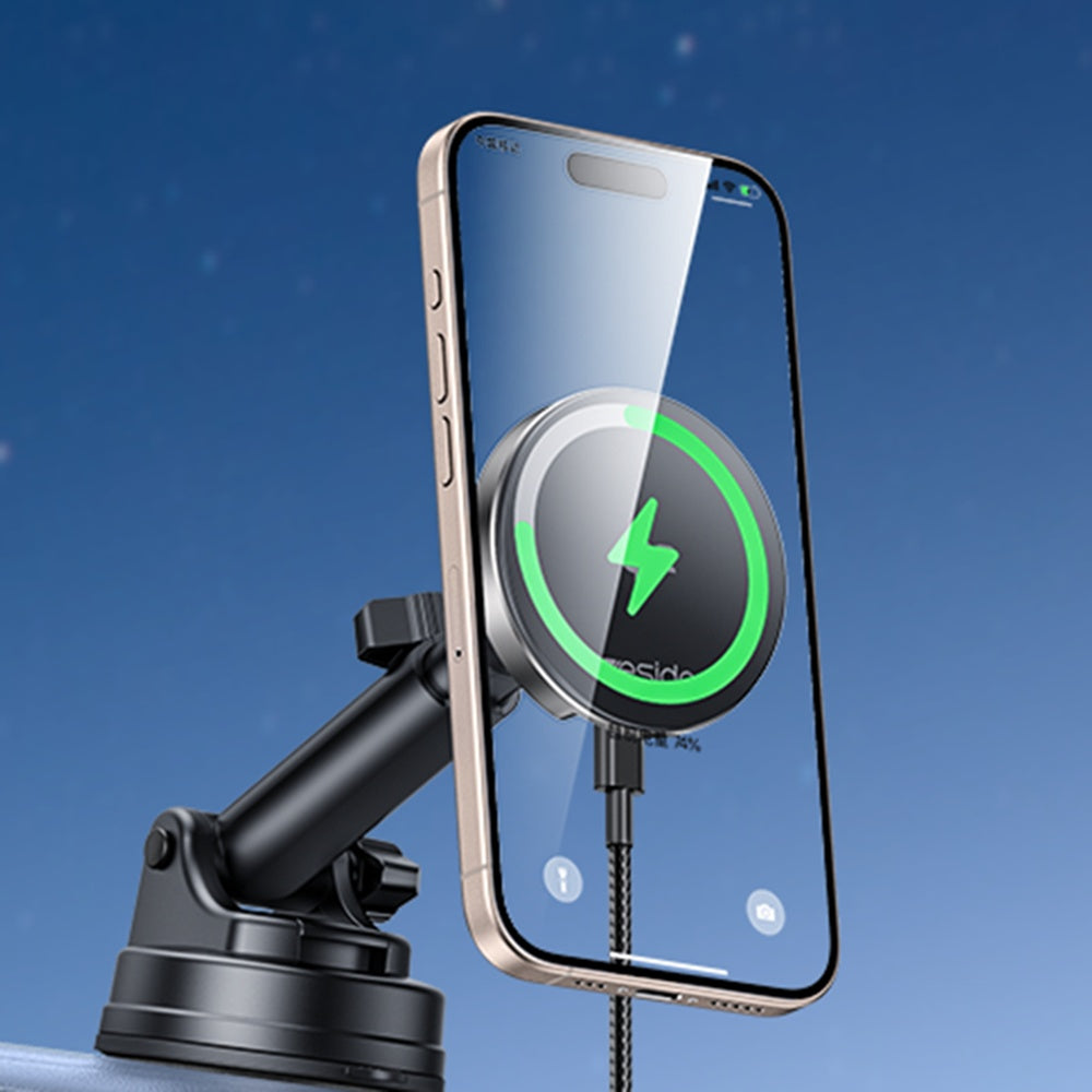 Cargador de Coche Inalámbrico Yesido DS30, 15W, 1.67A, Negro