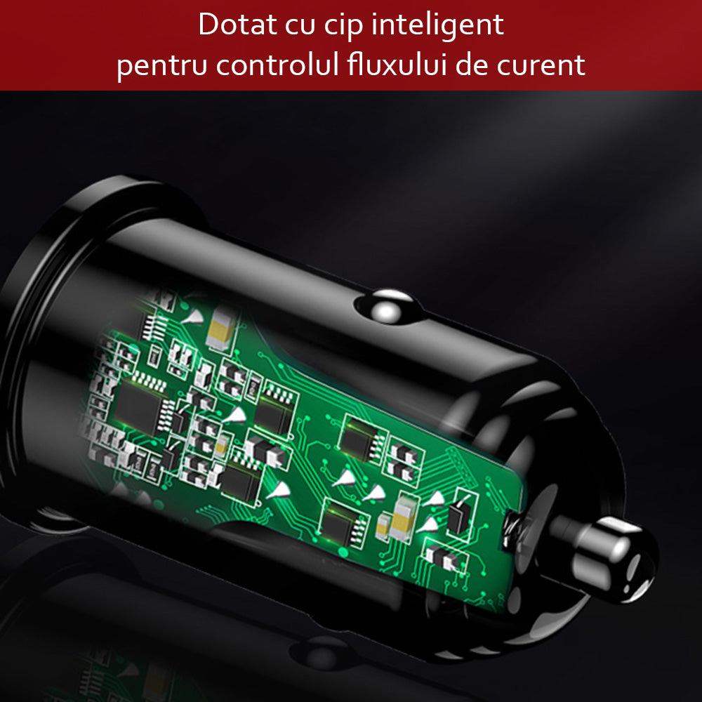 Cargador de coche Yesido Y38, 18W, 3A, 1 x USB-A, Negro