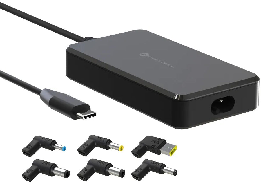 Cargador Forcell F-Energy E856, 65W, Universal, Negro