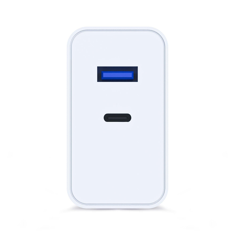 Cargador de Red 3MK FlowPower, 45W, 1 x USB-A - 1 x USB-C, Blanco