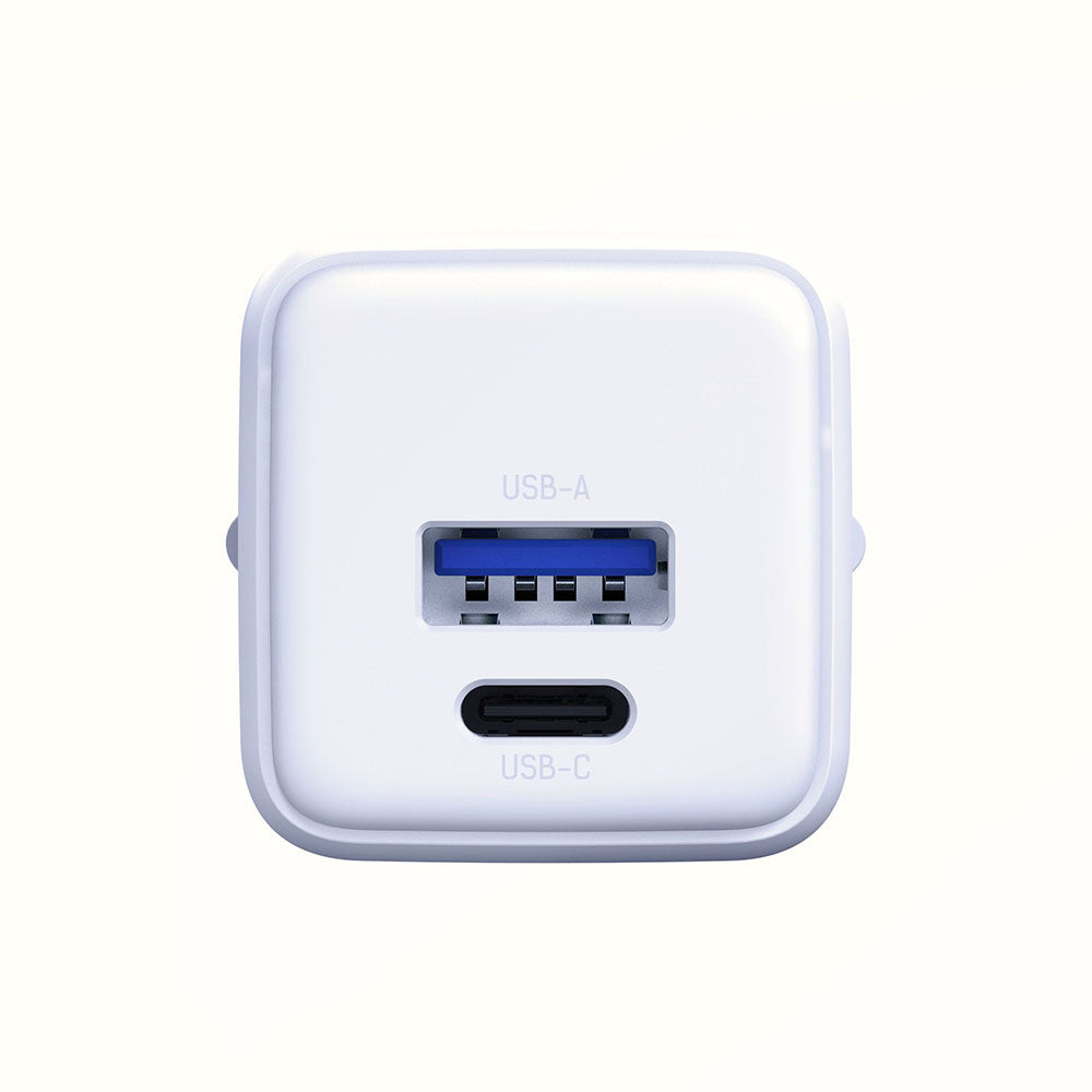 Cargador de Red 3MK Hyper, 20W, 3A, 1 x USB-A - 1 x USB-C, Blanco