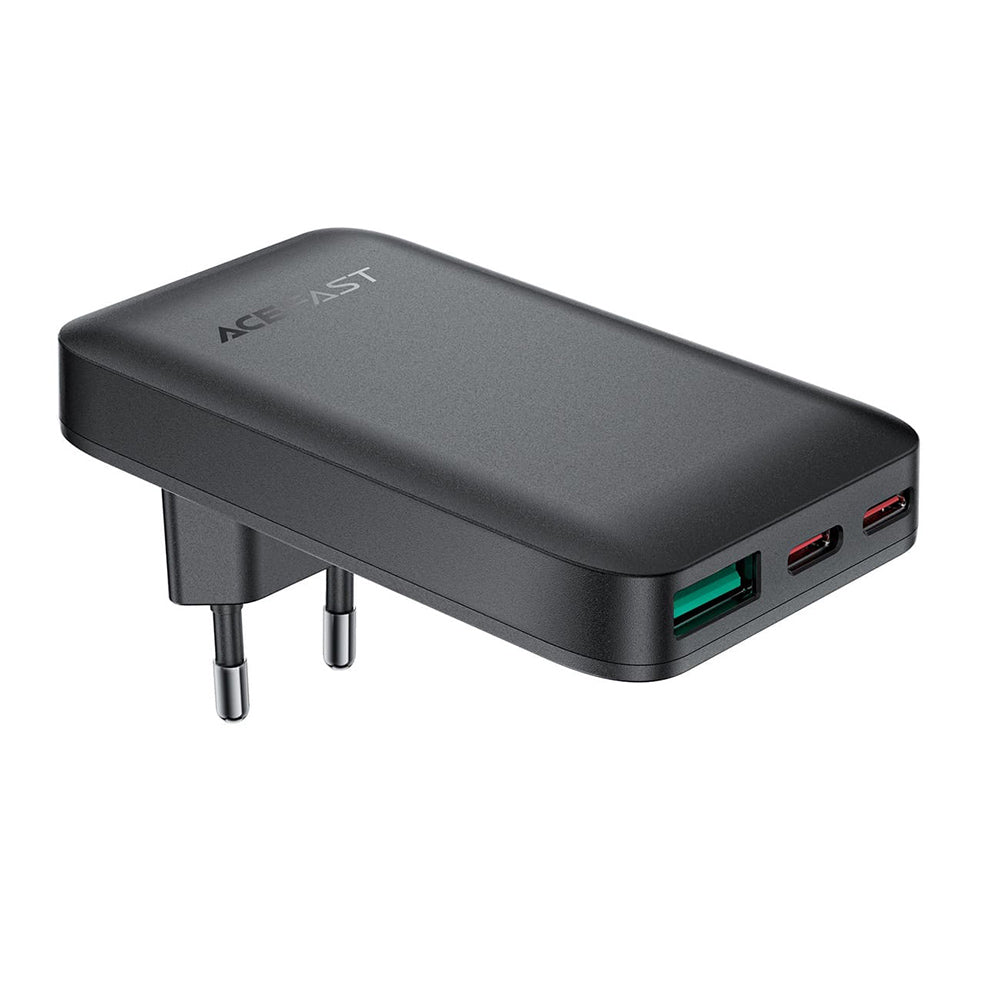 Cargador de Red Acefast A100, 65W, 3.25A, 1 x USB-A - 2 x USB-C, Negro