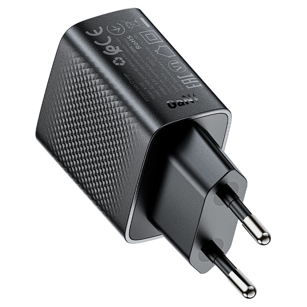Cargador de Red Acefast A102, 30W, 3A, 1 x USB-C, Negro