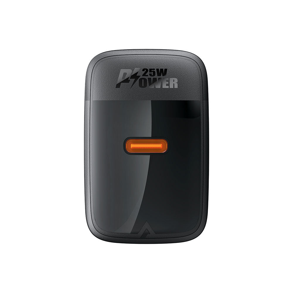 Cargador de Red Acefast A104, 25W, 3A, 1 x USB-C, Negro