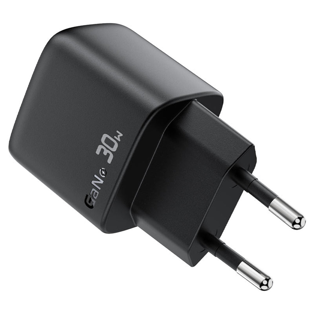 Cargador de Red Acefast A115 Display, 30W, 3A, 1 x USB-C, Negro