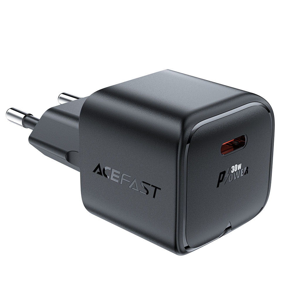 Cargador de Red Acefast A77, 30W, 3A, 1 x USB-C, Negro