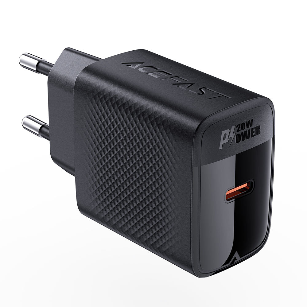 Cargador de Red Acefast A82, 20W, 3A, 1 x USB-C, Negro
