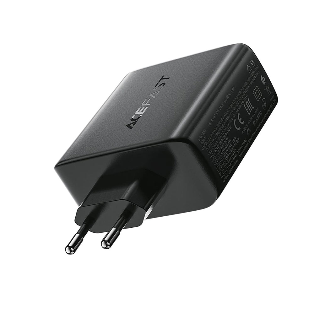 Cargador de Red Acefast A94, 100W, 5A, 1 x USB-A - 3 x USB-C, Negro