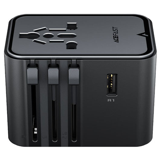 Cargador de Red Acefast Z8 Travel, 45W, 3A, 2 x USB-A - 3 x USB-C, Negro