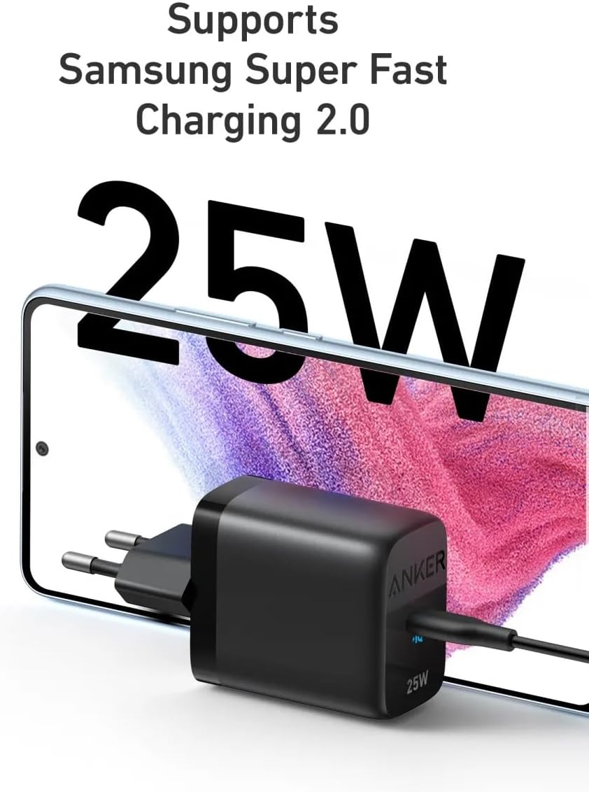 Cargador de Red Anker 312 Ace, 25W, 1 x USB-C, Negro A2642G11